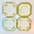 This is a set of four luncheon plates from Meito China out of Japan. It’s an eclectic mix of octagonal square shaped...