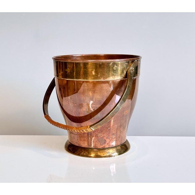 Ice Bucket in Copper & Brass from Harald Buchrucker, Germany, 1950s For Sale - Image 3 of 15