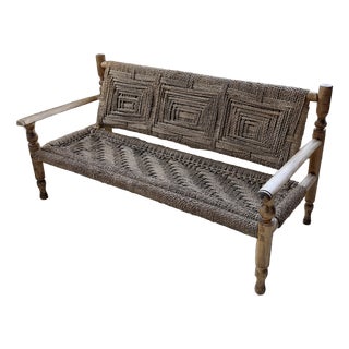Rope Bench by Adrien Audoux & Frida Minet, 1950s For Sale
