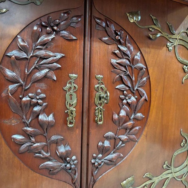 Antique Art Nouveau Cabinet in Mahogany, 1920s For Sale - Image 11 of 18