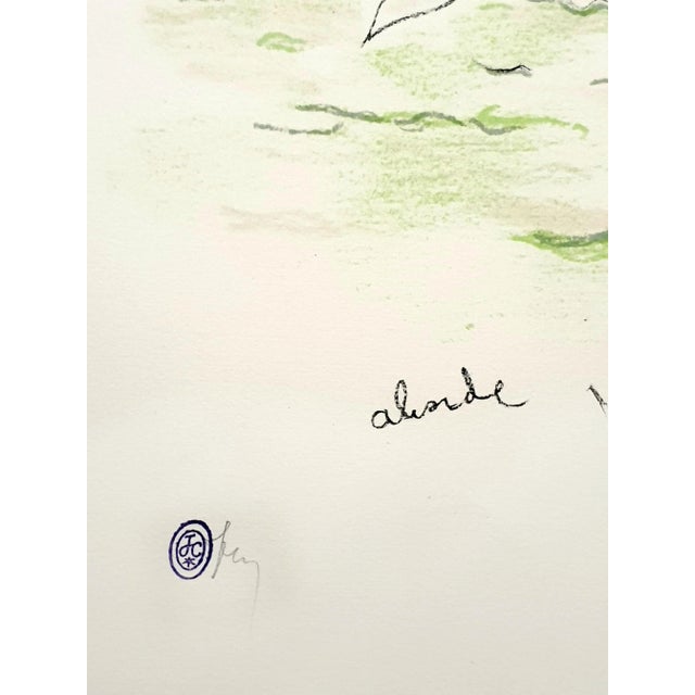 Jean Cocteau, Angel, 1967, Hand-Colored Lithograph For Sale - Image 9 of 11