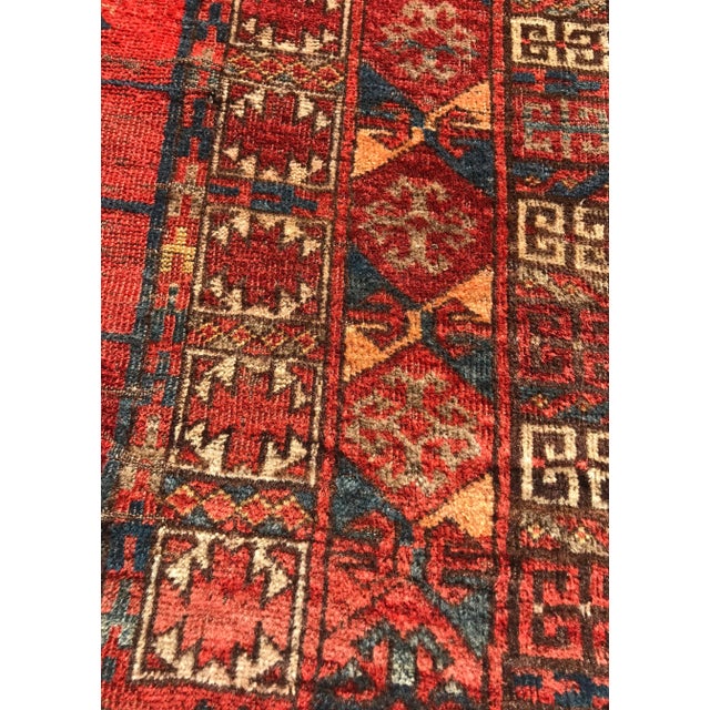 1900s Antique Afghan Tribal Rug-4′10″ × 5′10″ For Sale - Image 11 of 13