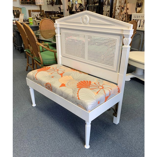 Antique Neoclassical Headboard Re-Purposed Into Bench For Sale - Image 4 of 11