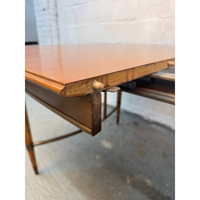 "Forward Trend Collection" Expanding Dining Table Attributed to Johnson Furniture For Sale - Image 10 of 18