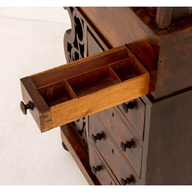 Victorian Burl Walnut Davenport Desk, 19th C. For Sale - Image 12 of 13