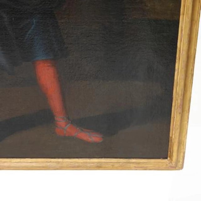 Wood Antique Portrait of a Young Boy Oil Painting For Sale - Image 7 of 12