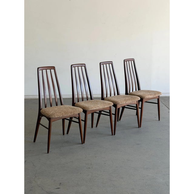 Image 1 of 15 Image 2 of 15 Image 15 of 15 Vintage “Eva” Dining Chairs Designed by Niels Koefoed for Koefoed Hornslet - Set of Four For Sale - Image 4 of 12