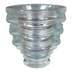 René Lalique Clear & Frosted Crystal Saint Marc Vase