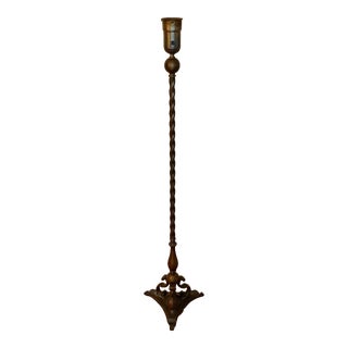 Vintage Ornate Metal Floor Lamp For Sale
