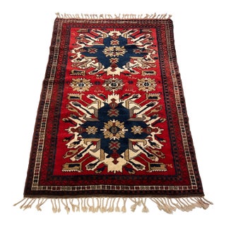 Vintage Kazak Wool Rug For Sale