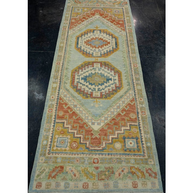 Turkish Oushak Rug 2'11" x 7'7" #18004 Explore a curated collection of hallway runners, wool rugs, and handmade...