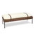 Metal Regina Andrew Aspen Leather & Boucle Faux Wool Bench, White For Sale - Image 7 of 7