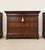19thC Louis Philippe Flame Mahogany Commode With Gray Marble Top and Bun Feet For Sale - Image 9 of 9