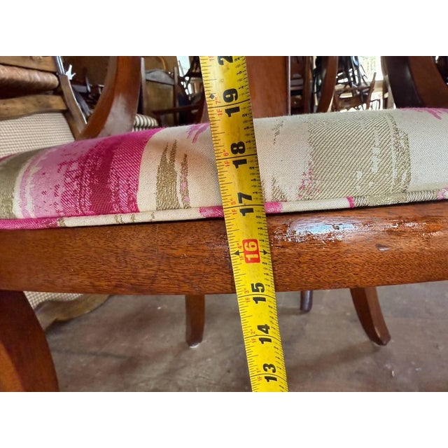 20th Century Regency Klismos Cherry Wood Dining Chairs For Sale - Image 15 of 18