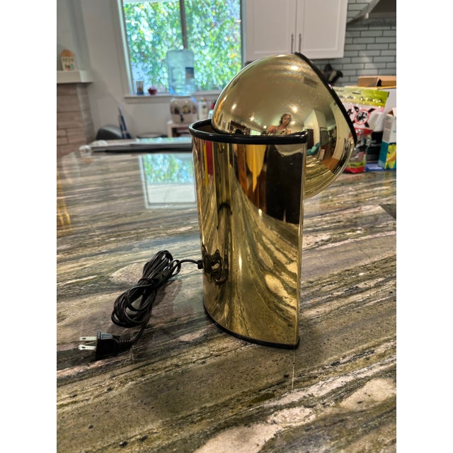 Vintage Kovacs Mid Century Modern Gold Atomic Eyeball Lamps - Pair For Sale - Image 9 of 10