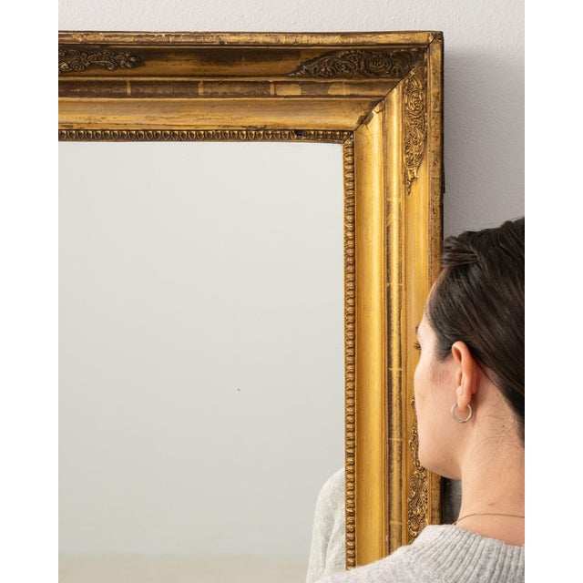 19th Century France Gold Wood Mirror For Sale - Image 9 of 9