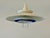 Large Vintage Danish Form-Light Pendant Lamp in White and Cobalt Blue, Denmark, 1970s, in Very Good conditions. Designed...
