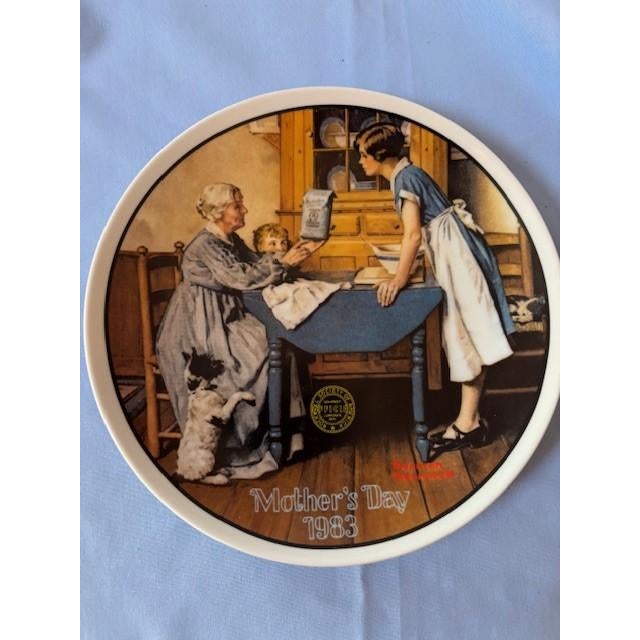 Norman Rockwell 1970s 3 Norman Rockwell's Decorative Plates: Marriage License, Painter, Add Two Cups and a Measure of Love: For Sale - Image 4 of 7