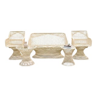 Russel Woodard Spun Fiberglass 5 Piece Patio Set, Circa 1960's For Sale