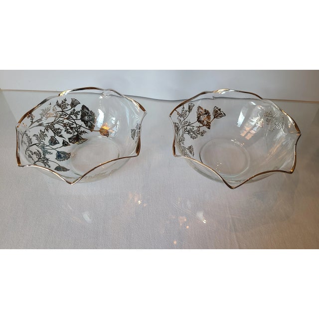 Silver City Glass Co. Silver Overlay Art Nouveau Candy/Nut Bowls - a Pair For Sale - Image 13 of 13