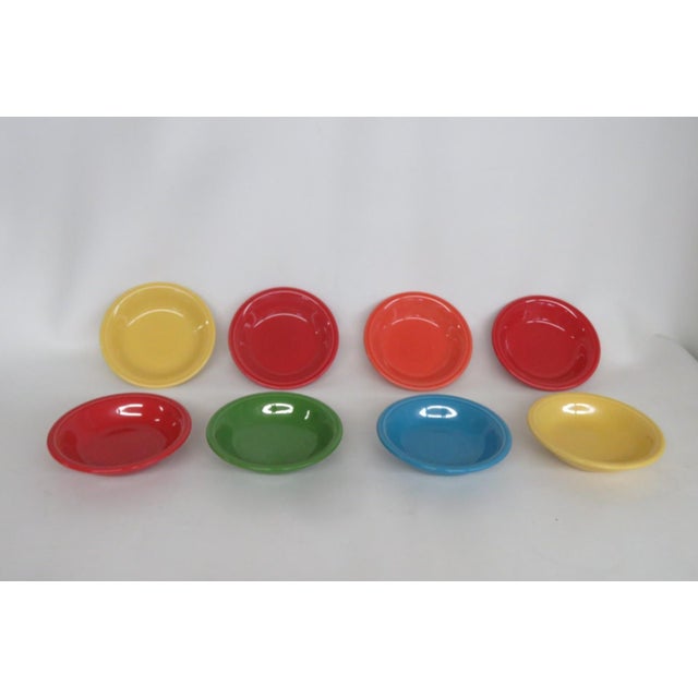 Mid 20th Century Fiesta Dinnerware Small Stacking Bowls Multicolor Set of 8 Serving Dishes 4851b For Sale - Image 5 of 13
