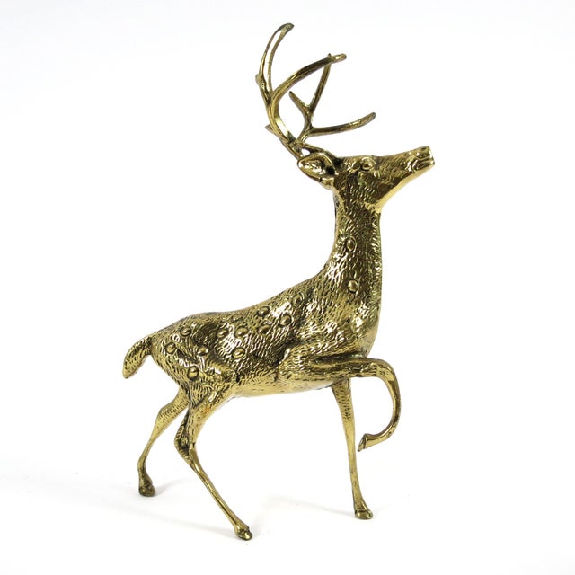 Hollywood Regency Brass Deer, 1970s, Set of 2 For Sale - Image 3 of 8