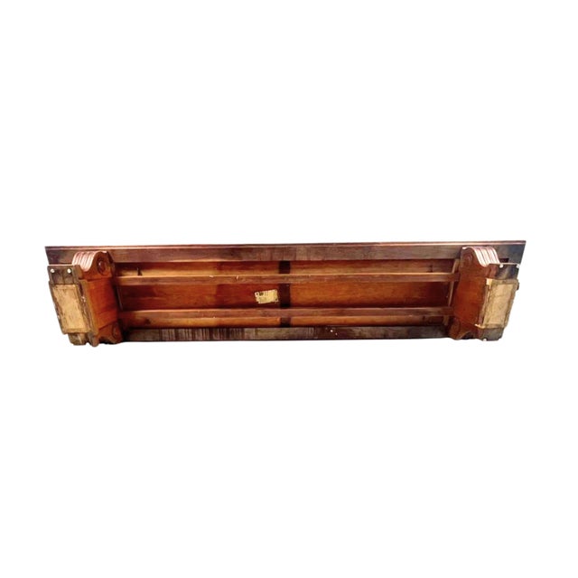 Vintage Wooden Bench For Sale In Miami - Image 6 of 9