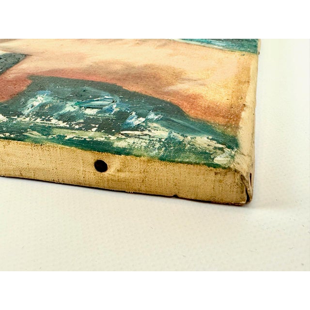 R. Landi, Boy with Pipe and Straw Hat, Oil on Canvas, 1960s, Framed For Sale - Image 7 of 15