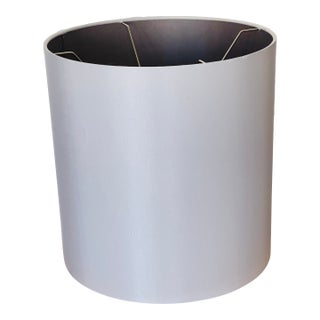 1960s Mid Century Modern Silk Drum Lamp Shade For Sale