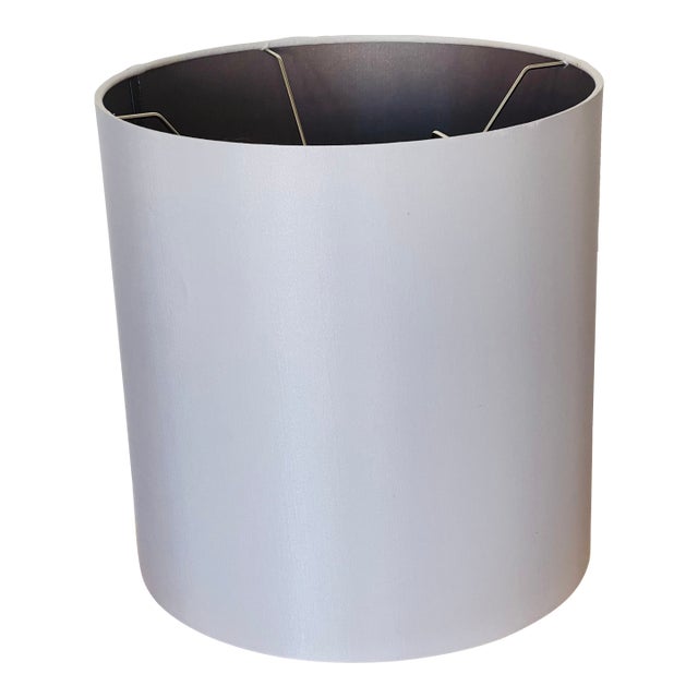 1960s Mid Century Modern Silk Drum Lamp Shade For Sale