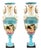 Sevres Style Porcelain Urn Vases, Set of 2 For Sale