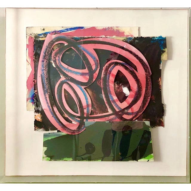 1980s Abstract Expressionist Pop Art Painting Collage, Assemblage Hugh O'Donnell, 1988 For Sale - Image 10 of 13