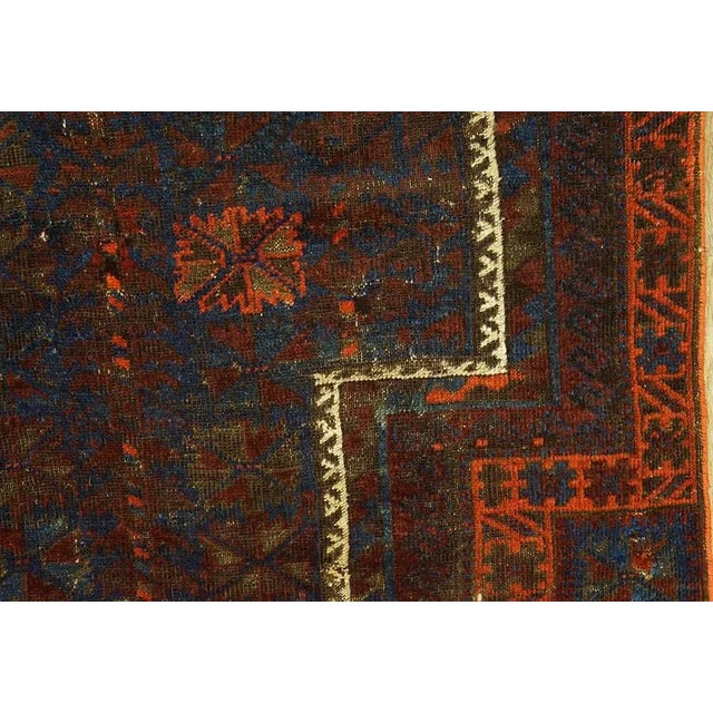 Late 19th Century Antique Baluhch Turkmen Rug For Sale - Image 5 of 6