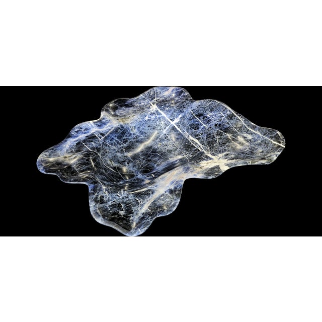 Stunning Blue Sodalite Stone Bowl For Sale - Image 4 of 4