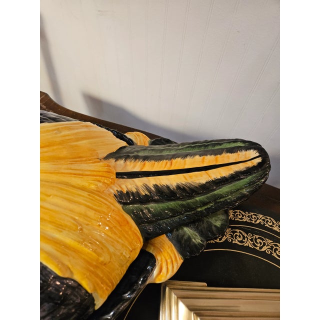 Italian Italian Ceramic Two Piece Game Bird Covered Meat Platter or Tureen Made in Italy For Sale - Image 3 of 5