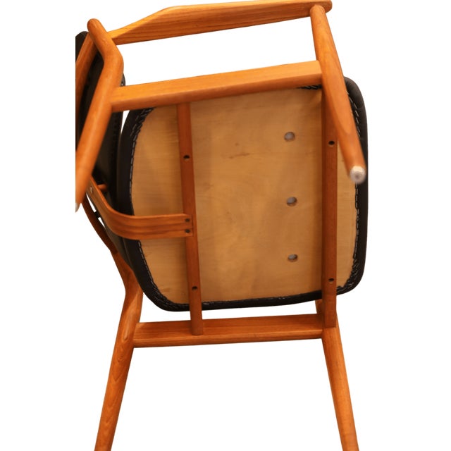 Armchair in Teak and Leather by Arne Vodder for France & Son, 1950s For Sale - Image 10 of 16