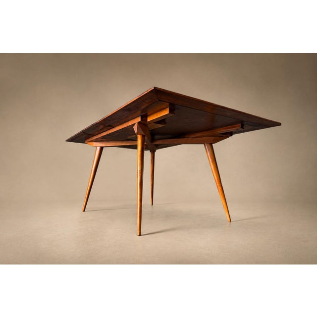 Wood Brazilian Modern Extendable Dining Table in Caviúna by Ernesto Hauner for Mobilinea, 1950s For Sale - Image 7 of 18