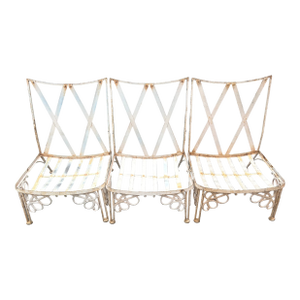 Vintage Wrought Iron Woodard 3 Piece Outdoor Set ***
