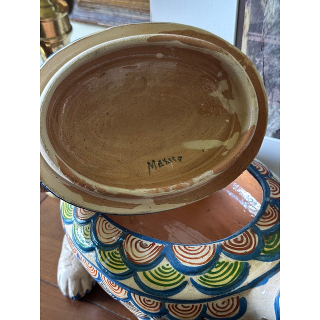 Mid 20th Century Vintage Mexican Tlaquepaque Folk Art Terracotta Turtle Tureen / Lidded Covered Dish For Sale - Image 5 of 7