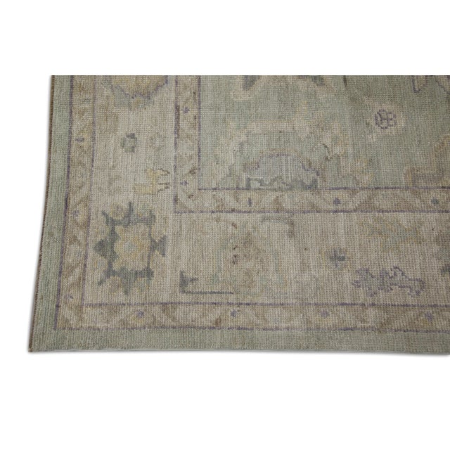 Modern Turkish Oushak Rug 8'2" x 10'7" For Sale - Image 4 of 7