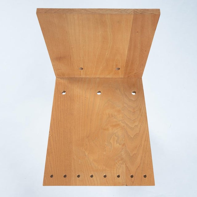 Set of Zigzag Chairs in Elmwood attributed to Gerrit Thomas Rietveld for Rietveld, 1990s For Sale - Image 11 of 18