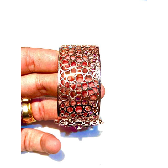 Bochic “Capri” Natural Ruby & Amethyst Cuff Set In 18K Gold & Silver For Sale - Image 10 of 12