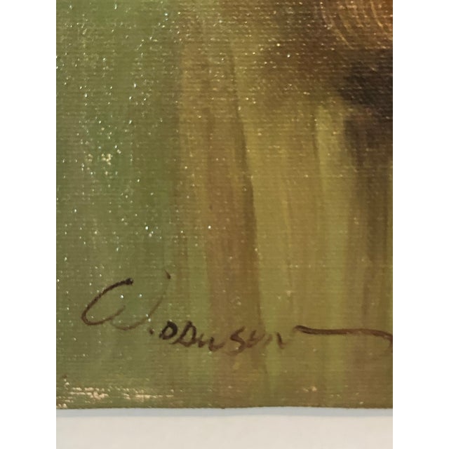 Green Mid 20th Century Oil on Canvas by Artist W. Dawson For Sale - Image 8 of 10