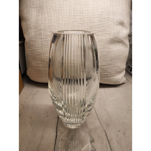 Glass Vintage Lenox 11" Heavy Cut Crystal Vase, 1992 or Earlier – 9.9 LBS For Sale - Image 7 of 18