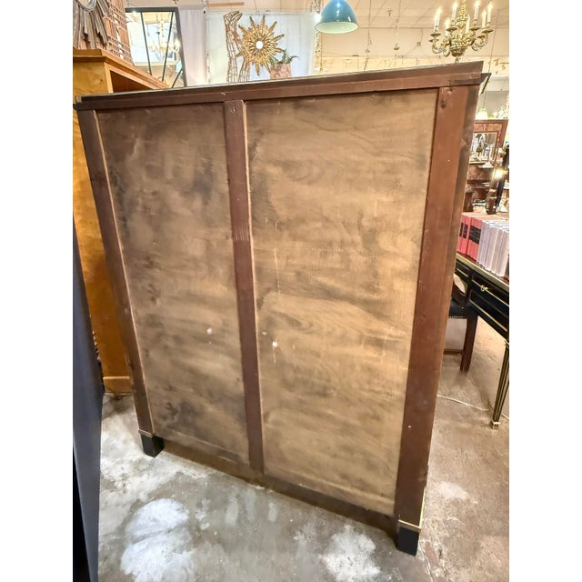 Biedermeier Open Bookcases of Curly Maple With Ebonized Columns - Two Available For Sale - Image 16 of 16