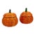 1970s Vintage Boho Chic Americana Arts & Crafts Small Wicker Pumpkin Baskets - A Pair For Sale