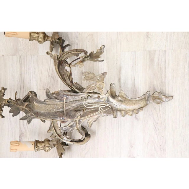 Antique Golden Bronze Sconces, Set of 2 For Sale - Image 10 of 11