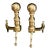 Pair of Classic Cast Brass Andirons For Sale