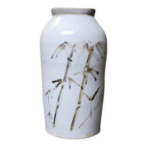 Vintage Kyle Carpenter Bamboo Motif Studio Pottery Vase