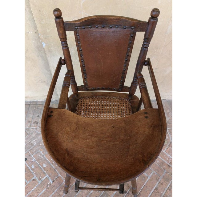 French Children's Chair in Walnut, Late 1800s For Sale - Image 10 of 18